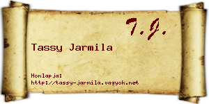 Tassy Jarmila névjegykártya